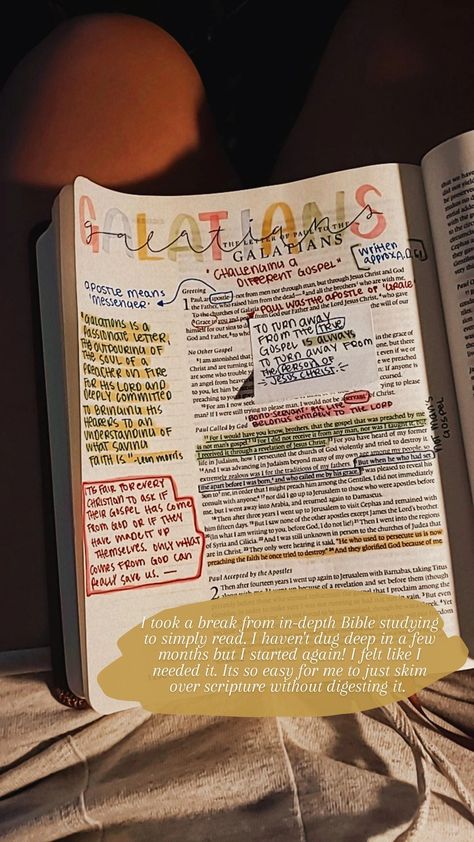 Galatians Bible Journaling, Bible Goals, Scripture Notes, Christian Girlie, Book Of Galatians, Bible Drawings, Bible Highlighting, Bible Doodles, Bible Journal Notebooks