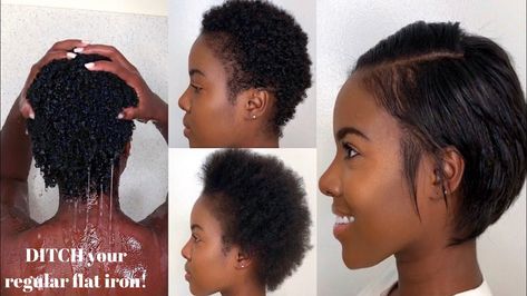 Super Short Natural Hair, Flat Iron Natural Hair, Short Hair Blowout, Natural Hair Blowout, Dry Natural Hair, Pressed Natural Hair, Straightening Natural Hair, Silk Press Natural Hair, Short Natural Hair