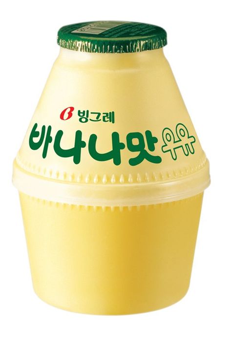 Image result for binggrae banana milk koryo Banana Milk, The Top, Milk, Yellow