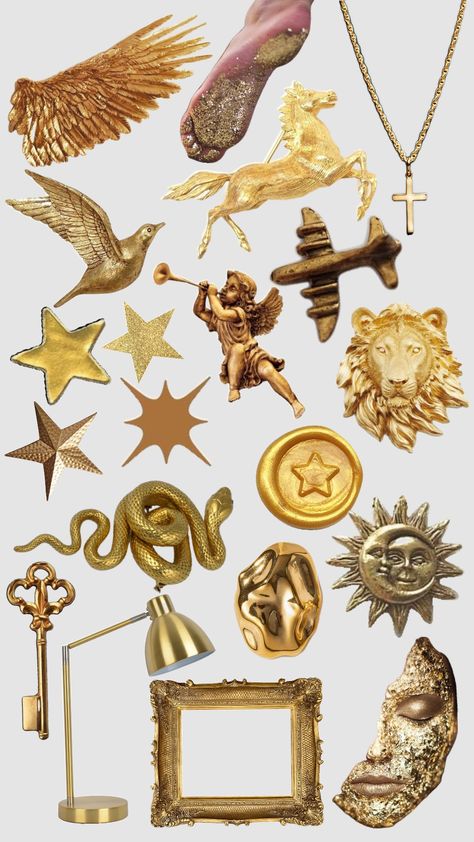 Gold Stickers Aesthetic, Gold Stickers Printable, Paris Scrapbook, Collage Items, Collage Creator, Online Scrapbook, Iphone Stickers, Journal Sticker, Tattoo Portfolio