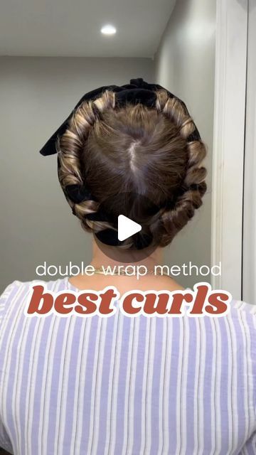 Rag Curls Tutorial How To Do, Relaxed Curls Long Hair, Satin Hair Rollers, Natural Overnight Curls, Morning Hair Routine Curls, Yoga Pants Heatless Curls, Diy Heatless Curl Headband, How To Rag Roll Your Hair, Curling Long Hair Without Heat