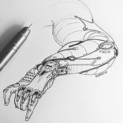 Arm Prosthetic, Robo Arm, Arm Sketch, Hand Anatomy, Arm Drawing, Affiches D'art Déco, Cyborgs Art, Výtvarné Reference, Arte Robot