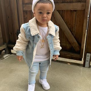 Cruz 👑 Augustine👑Simms (@king_cruz30) • Instagram photos and videos Denim Fur Jacket, Stylish Baby Boy, Boys Winter Clothes, Baby Boy Outfits Swag, Black Baby Boys, Baby Boy Swag, Boys Fall Outfits