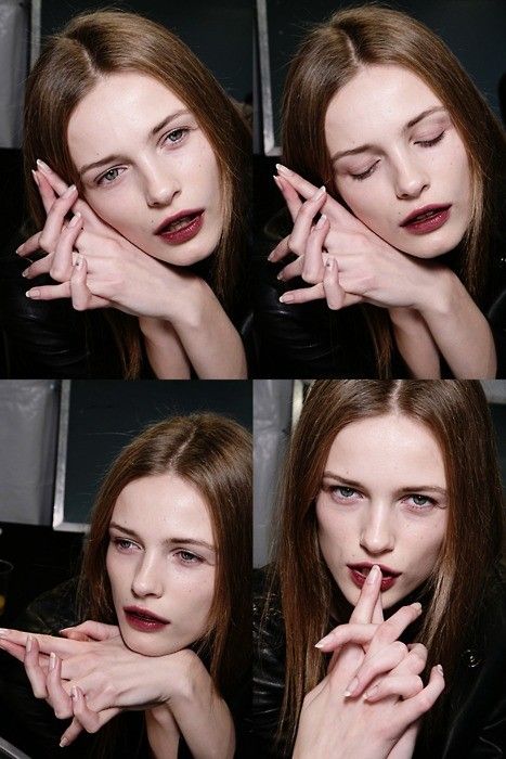 Low Set Eyebrows, Low Eyebrows, Stained Lips, Meat Love, Dark Lip, Edita Vilkeviciute, Eyebrows Makeup, Car Needs, Natural Eyebrow Makeup