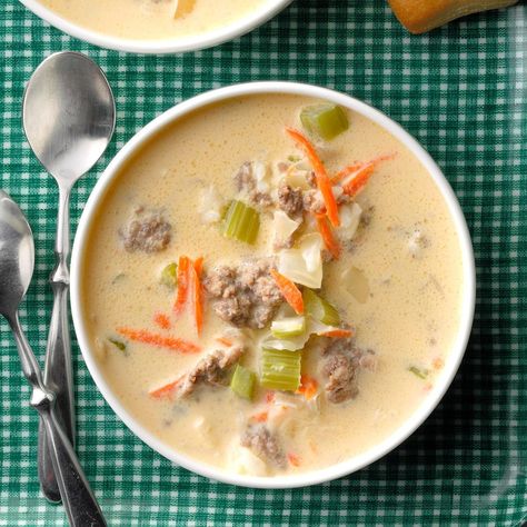 Best Ground Beef Recipes, Soup With Rice, Cheese Burger Soup Recipes, Rice Soup Recipes, Beef Soup Recipes, Soup With Ground Beef, Beef Barley, Cheeseburger Soup, Wild Rice Soup