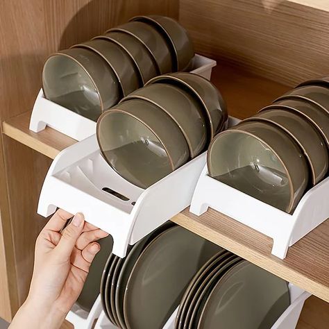 Japanese Dish Storage Rack Kitchen Dish Drain Rack Dish Storage and Sorting Rack Tableware Dinner Plate Storage Rack 2023 - £ 7 Kitchen Dishware, Organiser Cucina, Kitchen Organizer Rack, Dinnerware Storage, Dish Organization, Plate Storage, Dish Storage, Space Saving Kitchen, Rack Kitchen