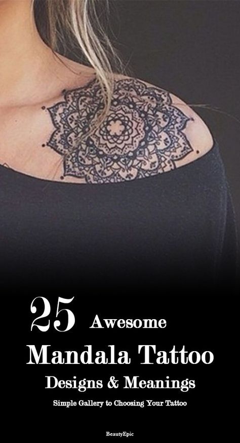 Women Tattoos Mandala, Meaning Of Mandala Tattoo, Oval Mandala Tattoo, Shoulder Tattoo With Meaning, Mandela Shoulder Tattoos For Women, Strength Mandala Tattoo, Christian Mandala Tattoo, Mandala Tattoo Neck For Women, Cool Mother Daughter Tattoos