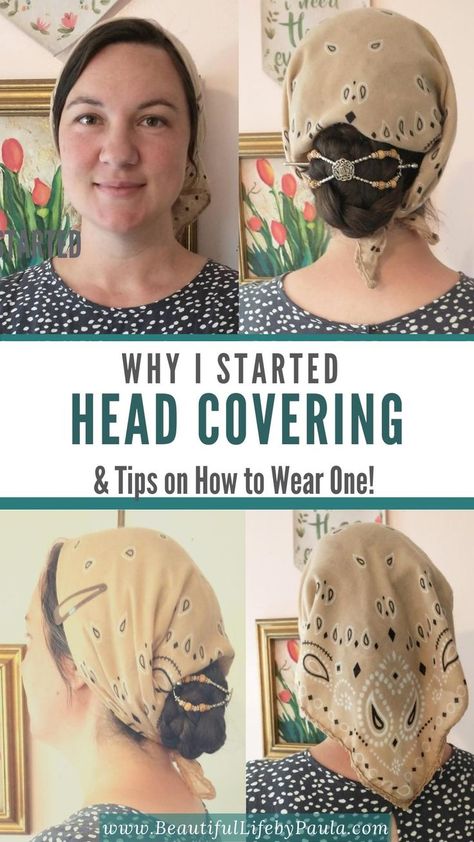 Why I started Christian head covering, how to get started head covering, & tips on how to wear a head covering. | head covering styles | how to cover your head | headcovering in the Bible | headcovering testimony Head Covering Styles, Tichel Fashion, Tichel Tutorial, Head Covering Movement, Christian Veils, Christian Head Covering, Scarf Wearing Styles, Hair Wrap Scarf, Modesty Outfits