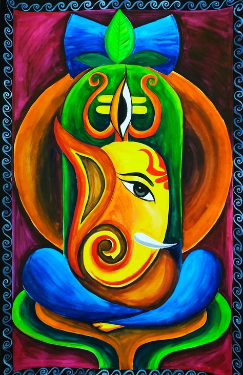 Ganesh Ji Oil Pastels Drawing, Ganpati Canvas Painting Easy, Ganpati Bappa Rangoli Designs, Ganesh Drawing, Mobile Wallpaper Hd, 4k Mobile Wallpaper, Lock Screen Iphone, Ganesha Drawing, Ganesh Art Paintings