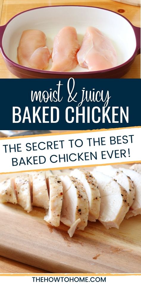 How To Cook Moist Chicken Breast, How To Cook Chicken Breast, Baked Skinless Chicken Breast, Baked Boneless Skinless Chicken Breast, Moist Baked Chicken, Baked Boneless Chicken Breast, How To Bake Chicken, Perfect Baked Chicken Breast, Boneless Skinless Chicken Breast Recipes