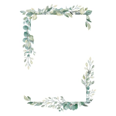 Leaf Frame Border, Eucalyptus Border, Eucalyptus Clipart, Leaf Frame, Feuille Eucalyptus, Invitation Clipart, Eucalyptus Leaf, Border Png, Paper Leaves