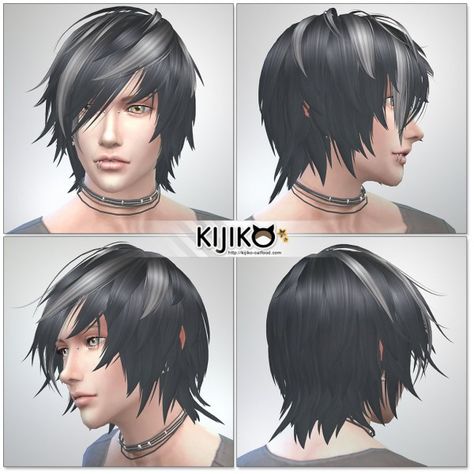 Kijiko: White Toyger Kitten TS4 edition • Sims 4 Downloads Kijiko Sims 4 Hair, Scene Sims 4 Cc Male, Sims 4 Cc Maxis Match Emo Hair, Sims Cc Scene Hair, Sims 4 Cc Goth Men, Sims 4 Cc My Chemical Romance, Sims 4 Cc Nonbinary Hair, Sims 4 Mod Hair Male, Ts4 Cc Alt Hair