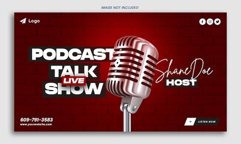 Podcast Youtube Banner, Facebook Banner Design, Cover Banner Design, Podcast Cover, Youtube Banner Design, Banner Design Inspiration, Youtube Design, Facebook Banner, Youtube Channel Art