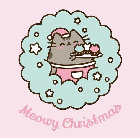 Pusheen Christmas, Christmas Pops, Kawaii Christmas, Cute Funny Cartoons, Pusheen Cat, Cat Comics, Meowy Christmas, Christmas Sleigh, Cute Cartoon Drawings