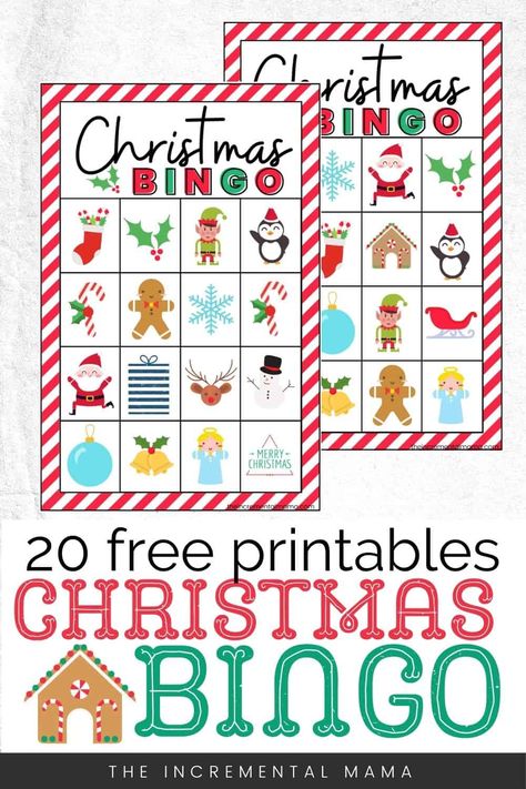 Christmas Printables For Kids, Bingo Printable Free, Printable Christmas Bingo Cards, Christmas Bingo Printable, Christmas Party Games For Kids, Holiday Bingo, Christmas Bingo Game, Bingo Games For Kids, Christmas Bingo Cards