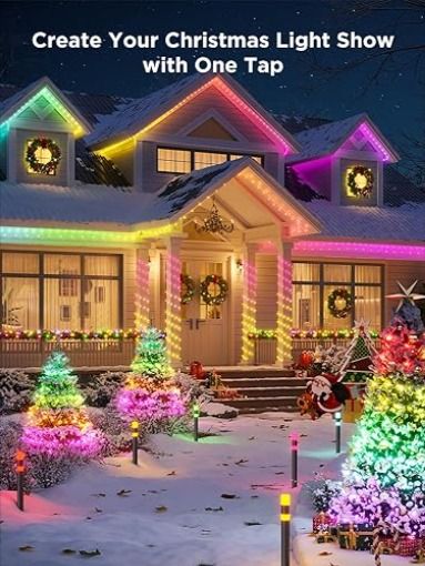 Open a joyful spool of sparkly lights to brighten up your decorations. Indoor/outdoor RGBIC LED lights controlled by app or voice control. Supports Bluetooth and Wi-fi. Christmas Led Lights, Led Lights Outdoor, Christmas Light Show, Light App, Indoor String Lights, Rope Lights, Led Christmas Lights, Christmas String Lights, New Years Eve Decorations