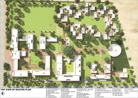 Street Children Rehabilitation Center Rehabilitation Center Architecture, Elementary School Architecture, Architecture Community, Street Children, Concept Models Architecture, Outdoor Play Areas, World Architecture, Contemporary Building, Architecture Concept Diagram