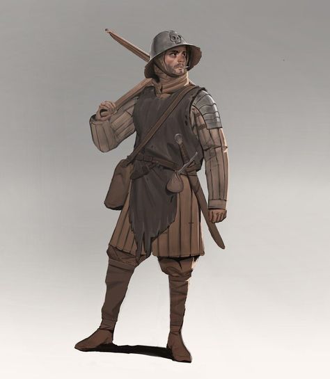 ArtStation - Crossbow merc Crossbow Character Design, Mroczny Elf, Npc Dnd, Warhammer Fantasy Roleplay, Historical Warriors, Medieval Armor, Fantasy Armor, Warhammer Fantasy, Armor Concept