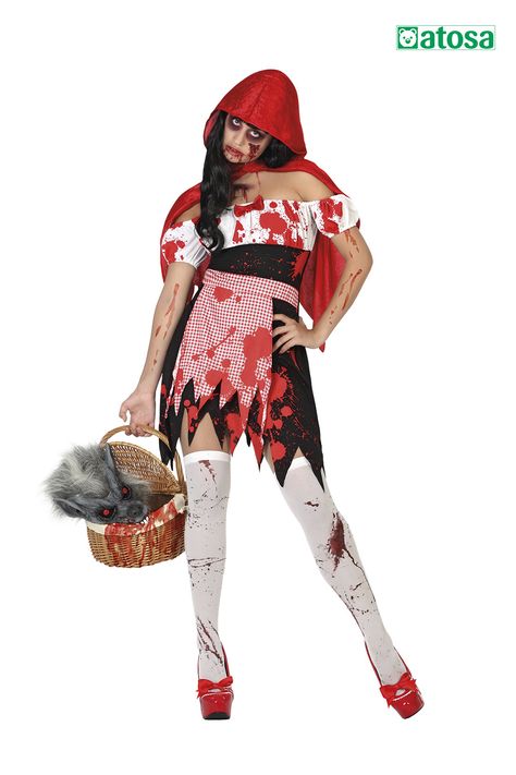 Disfraz de mujer caperucita zombie, zombie red riding hood Toddler Fancy Dress, Little Red Riding Hood, Red Riding Hood, Halloween Season, Adult Costumes, Fancy Dress, Kids Dress, Party Themes, Wonder Woman