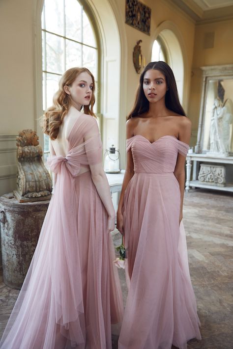 The Jenny Yoo Dress Styles Your Bridesmaids Will Swoon For Jenny Yoo Bridesmaid, Bridesmaid Dresses 2018, Tulle Bridesmaid, Pink Wedding Inspiration, Pink Flower Girl Dresses, Blush Bridesmaids, Pink Bridesmaid Dress, Tulle Bridesmaid Dress, Bella Bridesmaid