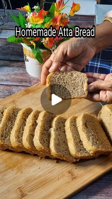 Sudha Tiwari on Instagram: "Fullproof Whole Wheat Bread recipe | Baking Bread ___ ingredients listed = 2Cups wheat flour, 2tab.sp sugar powder,1tea.sp salt, 5g instant active dry yeast, 15ml olive oil, 300.5ml luke warm water__________ #baking #wheat #flour #Bread #homemade #dough #atta #recipevideo #intagram #facebookreels #reelitfeelit #cookingvideo" Wheat Bread Recipe Homemade, Wheat Flour Bread Recipe, Homemade Whole Wheat Bread, Whole Wheat Bread Recipe, Bread Recipe Video, Wheat Bread Recipe, Flour Bread, Healthy Bread Recipes, Active Dry Yeast