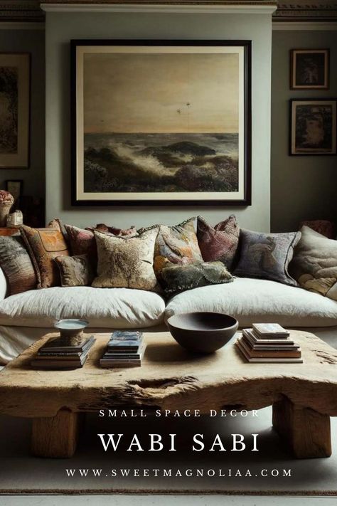 Explore the timeless elegance of Wabi-Sabi in our latest feature. Learn how to master the art of imperfection with these minimalist decor ideas tailored for small spaces. Perfect for bringing peace and beauty into your home. 

#interiordesign #wabisabi Rustic Italian Farmhouse, Wabi Sabi Color, Wabi Sabi Inspiration, Minimalist Decor Ideas, Small Space Decor, Smart Storage, Japanese Aesthetic, Space Decor, Decorating Small Spaces