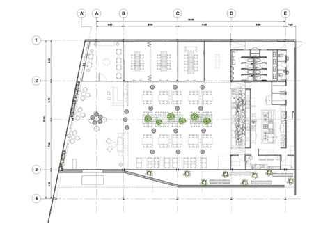 Restaurant Plan Layout, Restaurant Plan Design, Restaurant Layout Plan, Restaurant Design Plan, Lobby Floor Plan, Lobby Plan, Cafeteria Plan, Cafe Floor Plan, Cafe Plan