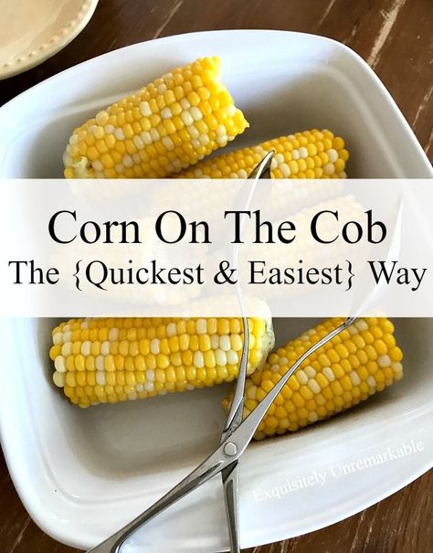 How to cook stovetop corn on the cob. It's an easy recipe for week nights and a healthy way to cook sweet corn. #cornonthecob #easyrecipe Corn On Cob Stovetop, Cook Corn On The Cob On The Stove, How To Make Corn On The Cob On The Stove, Quick Corn On The Cob, Corn On Stovetop, Corn On The Cobb On Stove, How To Cook Sweet Corn On The Cob, Corn On The Cob On The Stove, Cooking Corn On The Cob On The Stove