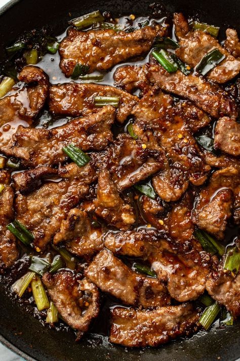 Simple Mongolian Beef • Salt & Lavender Mongolian Beef Recipe, Mongolian Beef Recipes, Mongolian Beef, Meat Recipe, Juicy Steak, Tender Beef, Beef Recipe, Sweet Sauce, Wing Recipes