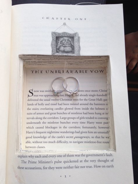 Harry Potter Ring Box Wedding, Harry Potter Vow Renewal, Harry Potter Wedding Vows, Unbreakable Vow Harry Potter, Harry Potter Ring Box, Harry Potter Wedding Rings, Unbreakable Vow, Harry Potter Ring, Book Themed Wedding