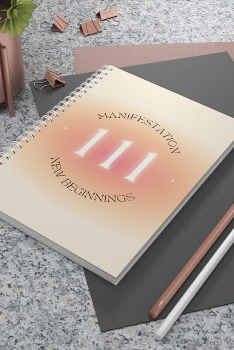 Aesthetic Spiral Notebook, Mental Books, Manifesting Notebook, Spiral Notebook Aesthetic, Candle Affirmation, Spiritual Notebook, Manifesting Aesthetic, Aesthetic Gradient, Golden Aura