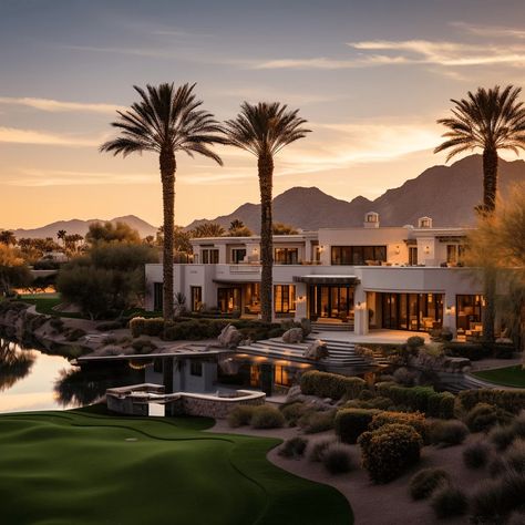 Inside Charles Barkley's Luxurious Scottsdale Mansion Arizona Luxury Homes, Beautiful Mansions Luxury Dream Houses, Arizona Mansions, Fancy Mansions, Arizona Mansion, Texas Mansions, Beautiful Mansions, Scottsdale Home, Hollywood Mansion