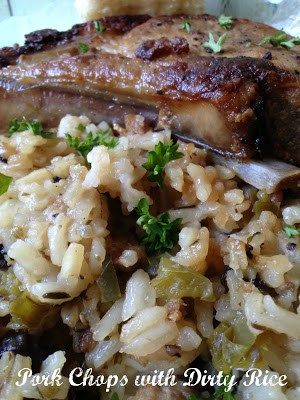 Traeger Ideas, Pork Chop Casserole Recipes, Pork Chop Casserole, Pork Chops And Rice, Stuffed Pork Chops, Steak And Rice, Pork Chop Recipes Baked, Stuffed Pork, Dirty Rice