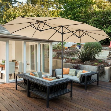 Design Per Patio, Large Patio Umbrellas, Beach Canopy, Patio Layout, Decking Area, Patio Pergola, Garden Umbrella, Patio Shade, Front Patio