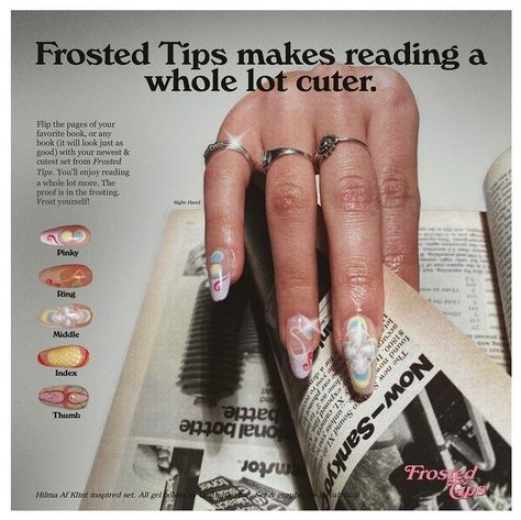 Frosted Tips Nails, Rayah Naji, Frosted Tips, 90s Nails, 타이포그래피 포스터 디자인, Nail Photos, Nails Magazine, Pinky Ring, Any Book