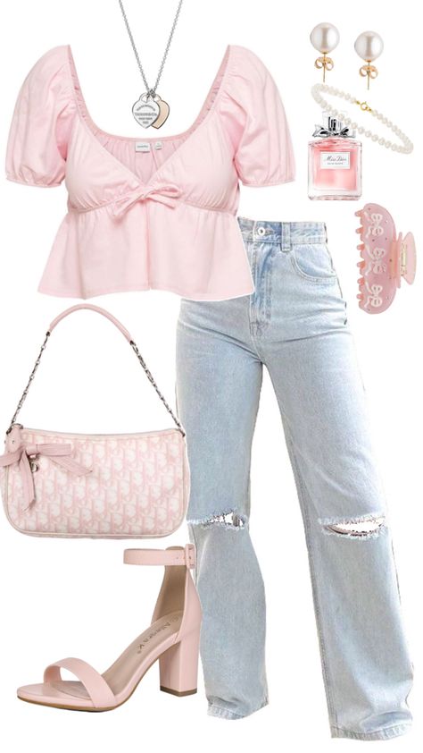 #ootd #outfitidea #coquette #pink Detective Dress, Summer Casual Outfits, Scene Dress, Modesty Outfits, Cute Modest Outfits, Coquette Pink, Shein Outfits, Cute Preppy Outfits, Modest Fashion Outfits