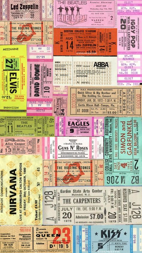 wanna go to a #concert ? #tickets #wallapaper #wallpapercollage Concert Ticket Wall Decor, Zach Bryan Concert Tickets, Old Concert Tickets, Concert Ticket Tattoo, Concert Tickets Aesthetic, Go To A Concert, 90s Concert, Fair Tickets, Portland Timbers