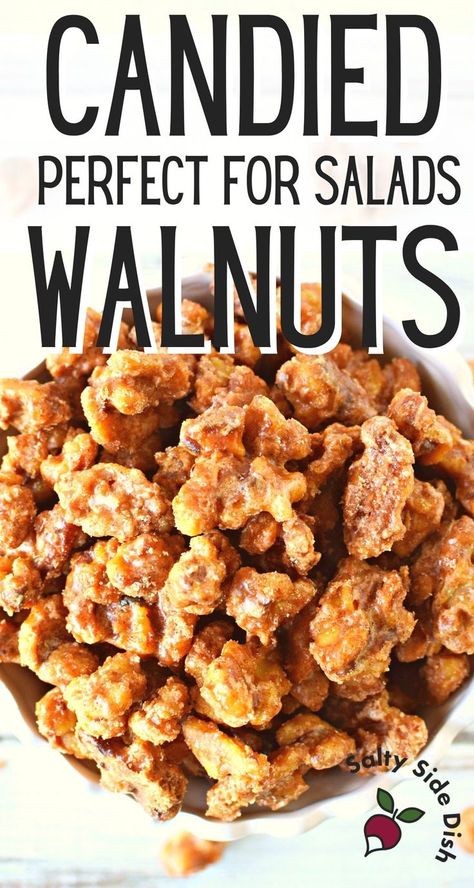 Sugar Walnuts Recipe, Candied Walnuts For Salad, Candied Walnut Recipe, Walnut Recipes, Gourmet Dinner, Cinnamon Recipes, Nut Recipes, Party Snack, Pecan Recipes