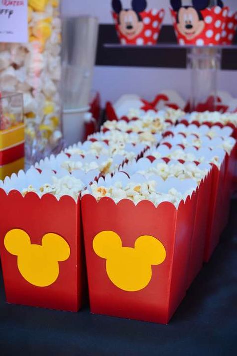 Mickey Mouse 1st Birthday Party | CatchMyParty.com Mickey Mouse Birthday Party Ideas, Mickey Mouse Party Decorations, Γενέθλια Mickey Mouse, Mickey Mouse Birthday Theme, Miki Fare, Mickey Mouse Birthday Decorations, 4de Verjaardag, Mickey First Birthday, Mickey 1st Birthdays