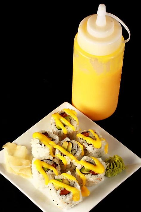 Mango Sauce for Sushi Sushi Sauce Recipes, Eel Sauce Recipe, Sauce For Sushi, Dynamite Sauce, Mango Sushi, Eel Sauce, Unagi Sauce, Sushi Sauce, Sushi Recipes Homemade