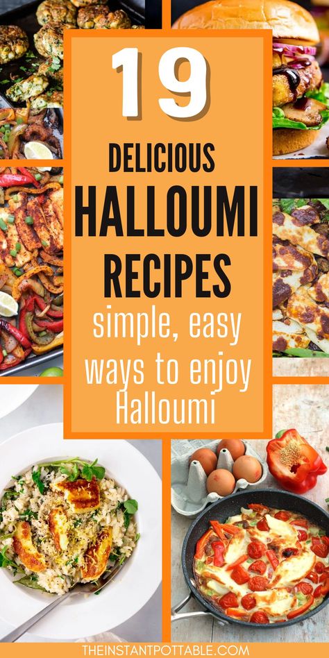 This are some of the most mouthwatering halloumi recipes that there is on the internet.  From crispy fries to savory salads, explore the versatile world of halloumi.I love Halloumi cheese and I cannot wait for you to give it a try. Cheese Appetisers|Entrées|Cheese Appetizers|Halloumi Salad|Halloumi Cheese Recipes Fall Halloumi Recipes, Halloumi Recipes Healthy, Haloumi Recipes Dinner, Halloumi Breakfast Recipes, Halumi Cheese Appetizer, Grilled Halloumi Recipes, Halumi Recipe Food, Hallumi Recipes Dinner, Halloumi Recipes Dinner