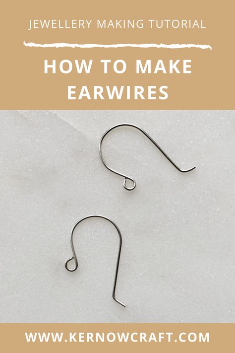 Adjustable Metal Earrings With Ear Wire, Ear Wire Drop Earrings For Jewelry Making, How To Make Wire Earring Hooks, Jewelry Findings Guide Wire, Types Of Wire For Jewellery Making, Making Jewelry For Beginners, Handmade Hoop Earrings, Wire Jewelry Earrings, Diy Jewelry To Sell