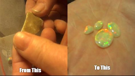 From Rough Opal Stone to Polished Opal Gem | Mineshaft Canberra Raw Opal Rock, Rockhounding Oregon, Dremel Polishing, Fossil Shell, Lapidary Art, Dremel Crafts, Wire Wrapped Stone Jewelry, Rock Tumbler, Rock Hunting