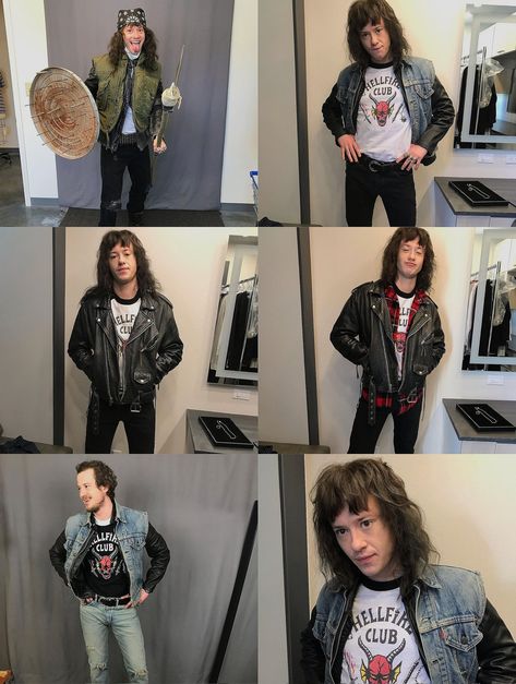 Halloween Eddie Munson, Eddie Munson Outfit, Eddie Munson Funny Pictures, Cursed Eddie Munson, Eddie Munson Guitar Scene, Stranger Things Cosplay, Eddie Munson Meme, Eddie Edward, Cute Emo Outfits