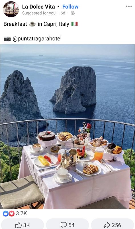 Romantic Breakfast, Italy Hotels, Italy Food, Explore Italy, Capri Italy, Italy Travel Guide, Italian Summer, Beautiful Hotels, Beautiful Places To Travel