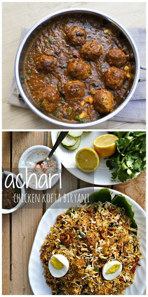 Kofta Biryani, Pickled Chicken, Meatball Rice, Achari Chicken, Chicken Kofta, Friday Food, Chicken Meatball, Chinese Chicken Recipes, Greek Chicken Recipes