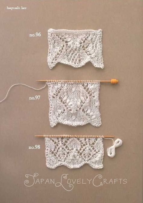 Knitting Lace 104 Kotomi Hayashi Japanese por JapanLovelyCrafts Lace Knitting Stitches, Knitting Lace, Lace Knitting Patterns, 자수 디자인, Knitting Books, Chale Crochet, Knit Stitch Patterns, Knitting Charts, Diy Knitting