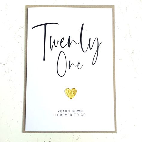 Happy 21st Anniversary To My Husband, Happy 21st Anniversary, Brass Wedding, 21st Wedding Anniversary, Anniversary Cards Handmade, 21st Anniversary, 3rd Wedding Anniversary, Happy Anniversary Wishes, Husband Card