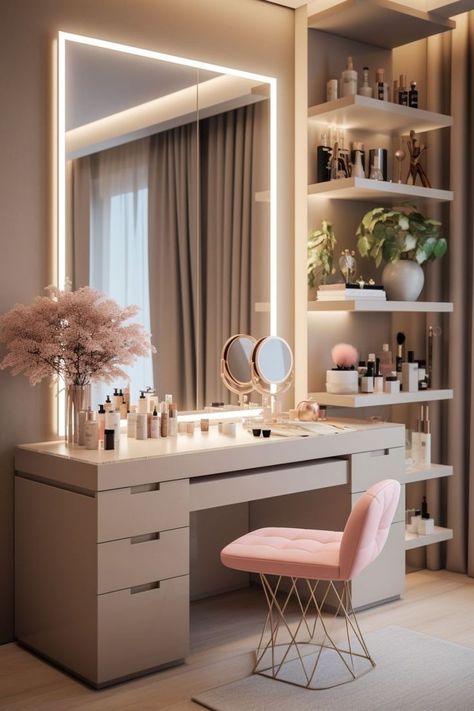 Stylish Room Decor, Small Dressing Table, Dressing Room Decor, Dream Closet Design, Dressing Table Design, تصميم للمنزل العصري, Room Redesign, Room Makeover Bedroom, Dressing Room Design