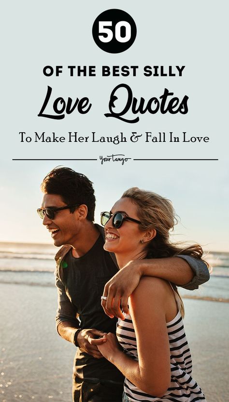 50 Cheesy Love Quotes To Make Her Laugh (And Fall In Love) | YourTango #quotes #love #cheesy #laugh Fall In Love Quotes, Corny Love Quotes, Funny Quotes About Love, Cheesy Love Quotes, Silly Love Quotes, Make Her Laugh, In Love Quotes, Her Laugh, Relationship Topics